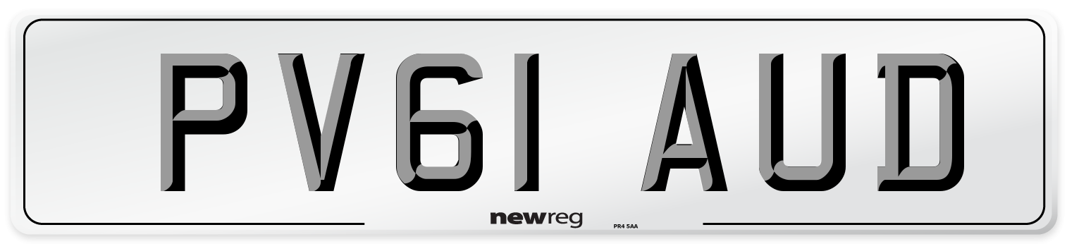 PV61 AUD Number Plate from New Reg